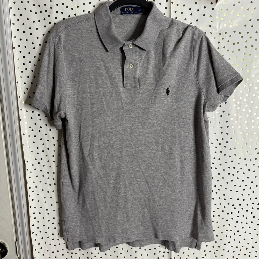Ralph Lauren Gray Polo Shirt Classic Style